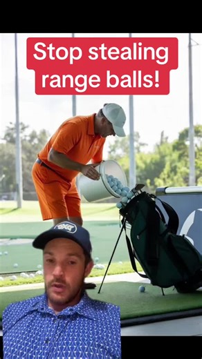 Stop stealing driving range balls #elliotbradleygolf #golfcoach #golf #golfpro #golfer