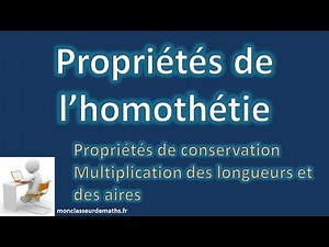 Homothétie : Propriétés