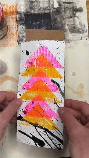 Using natural shellac for a collagraph test #printing #collage #ecofriendly