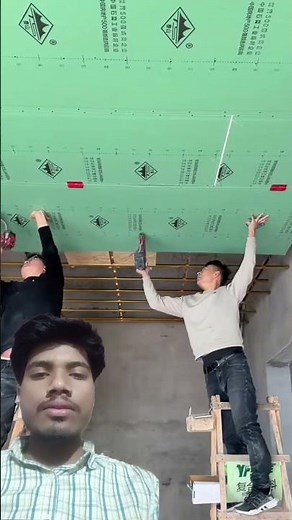 The process of installing a plasterboard ceiling 👍🏻💥