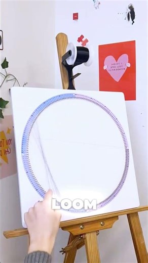 Watch Thread Turn Into Art on a Circular Loom #shorts #InterestingThings