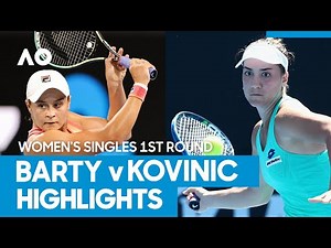 Ashleigh Barty vs Danka Kovinic Match Highlights (1R) | Australian Open 2021
