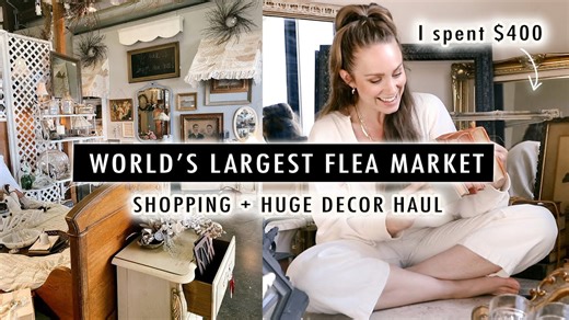 Exploring the largest flea market with massive decor haul