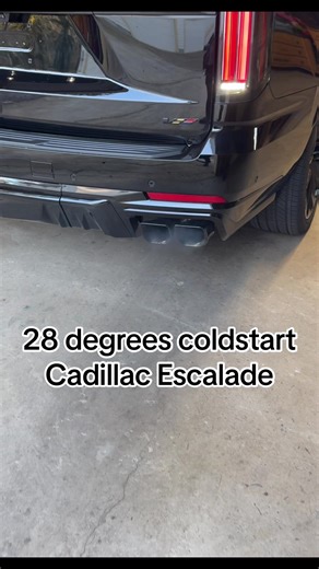 Cold Start Sounds of the Cadillac Escalade at 28 Degrees