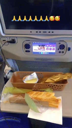 Inside an Airplane Cabin: Meal Tray Overview