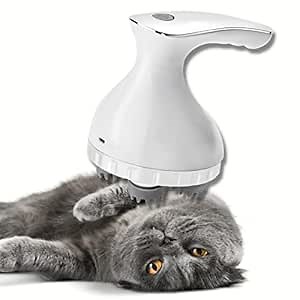 Pet Massager, Smart Scalp Massager Electric - Cordless Cat Head Massager Electric - USB Rechargeable Electric Cat Massager, Head Massager Scalp with 4 Massage Modes with Silicone Heads