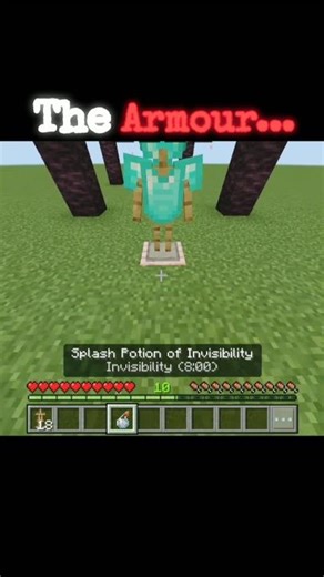 INVINCIBLE Floating Armor in Minecraft?! 😳🔥 #minecraft #shorts