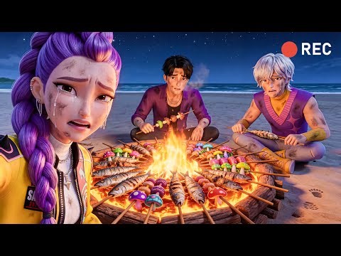 Survival Challenge on a Deserted Island 🏝️🔥 | K-Pop Demon Hunter Survival Skills Vlog ⚔️