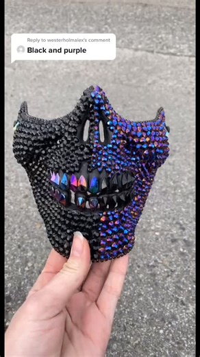 Reply to @westerholmalex 💜🖤 #skulls #skullgirlcosplay #skullfacemask #skullmaskgirl