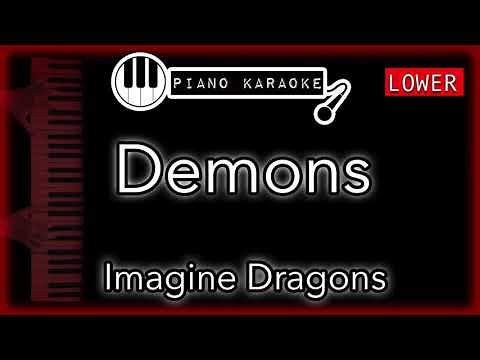 Demons (LOWER -3) - Imagine Dragons - Piano Karaoke Instrumental