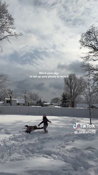 Making snow angels with my girl. 🩵❄️