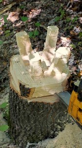 Making a stool with just a chainsaw | Science, Tech and Universe