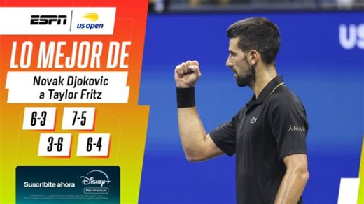 Djokovic venció por undécima vez a Fritz y está en semifinales del US Open