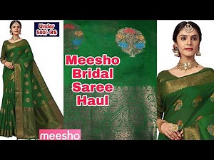 Meesho Partywear Saree haul meesho bnarasi green saree haul meesho haul
