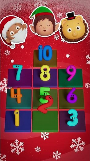 Jingle Bells with Numbers! 🔢🔔🎄🎅 123 Number Squad! | Learning Shorts | #kids #fun #animation #shorts