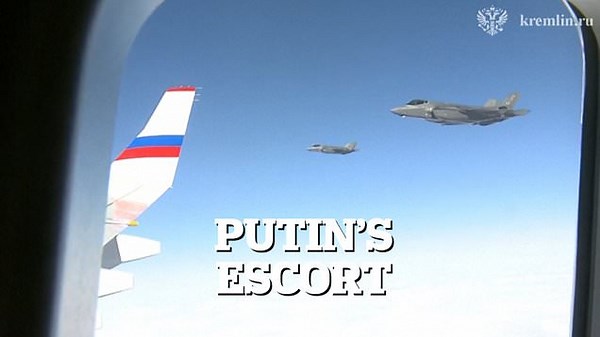 American fighter jets escort Putin's plane as it leaves Alaska