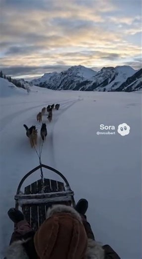 Snow Cat Adventures — The Feline Sled Ride #shorts