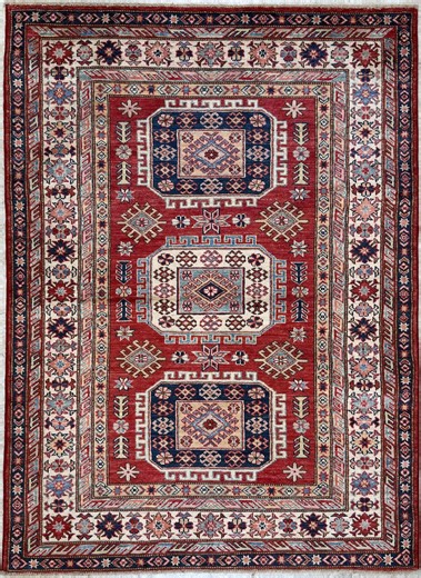 Red and Beige Handmade Wool Persian Style Rug Hand-knotted 4x6, Elegant Area Rug - Etsy