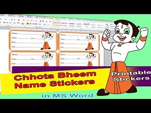 Create Name Stickers in MS Word | Automatic Printable Name Stickers | Easy Guide |
