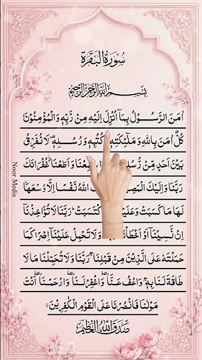 Surah Al-Baqarah 285-286 📖 Surah Al-Baqarah | The Last 2 Verses ✨ #shorts