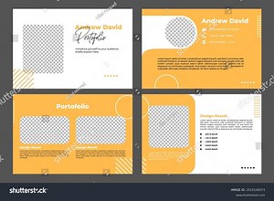 Creative Graphic Design Portfolio Template Landscape Stock Vector (Royalty Free) 2515156573 | Shutterstock