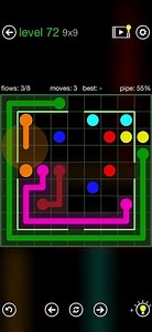 Flow Free - Walls - Courtyard Pack - Level 72 (9x9)