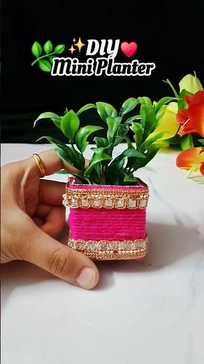DIY Mini planter🌿#diy#art#craft#miniplanter#easydiy#wastematerialcraft#trees#homedecor#ideas#fy#song