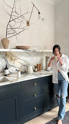 Athena Calderone on Instagram: "Finding rituals in the everyday has always been sacred to me. It’s a chance to find peace and reconnect with yourself in solitude. Even the simplest practice of brewing tea helps me to slow down and be in the moment (or at least try to!). What are some of your favorite rituals? Big and small! Shirt: @shopsessei"