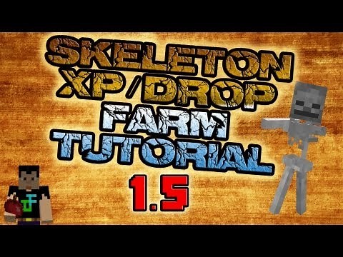 Skeleton XP & Auto Drop Farm Tutorial | Minecraft