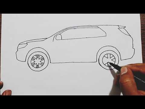 How to draw Ford Endeavour step by step