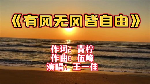 王一佳《有风无风皆自由》完整版，平凡日子中，不争不夺不忧愁！