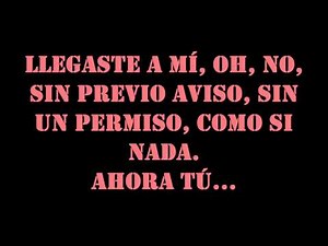 AHORA TÚ-MALU-AMORES VERDADEROS-[LETRA][LYRICS]