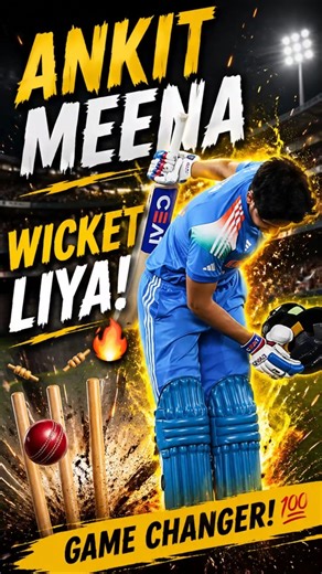🔥 Andhera chhaya, wicket gir gaya – Ankit Meena strikes! 💀💥 #shorts #ytshorts #cricketshorts #ipl