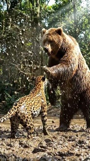 Bear vs Jaguar: The Ultimate Forest Showdown! 🐻🐾🐆