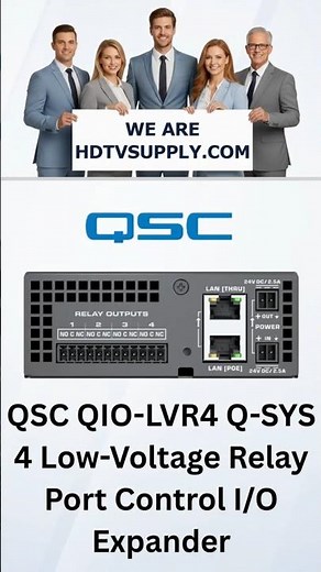 QSC QIO-LVR4 Q-SYS 4 Low-Voltage Relay Port Control I/O Expander