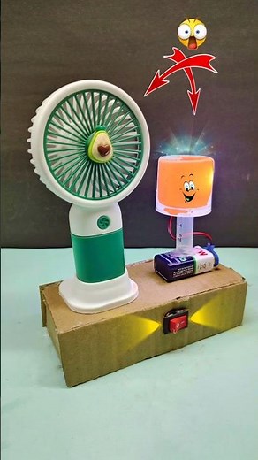 Mini fan or lamp 🛋️🪔 😱 #new #experiements #diy