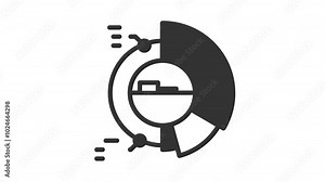 Animated statistics with bar chart icon ideal for financial presentations or data analysis projects. Perfect for reports, infographics, websites, and educational materials