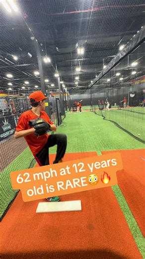 62 mph fastball at 12 years old is RARE 😳🔥 #hitting #pitching #fastball #baseball #mlb