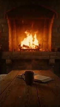 Storm Outside, Cozy Fireplace Inside 🔥 Rainy Ocean Cabin Night