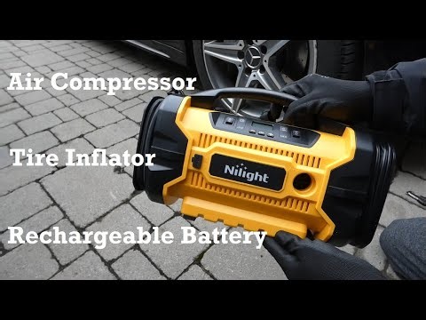 Best Tire Inflator I have - NILIGHT Tire Inflator Portable Air Compressor with Rechargeable Battery