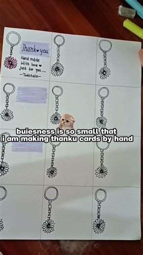 Small business, big heart. Making thank you cards by hand today! 💖"#youtubeshorts #smallbusiness