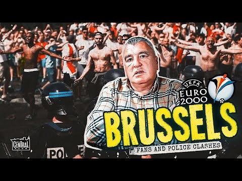 Cardiff Football Hooligans Fighting at Euro 2000 Brussels