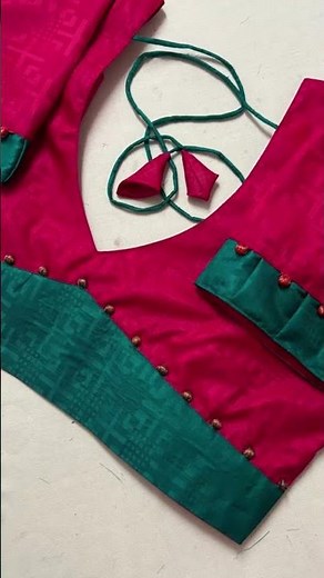 Trending back neck blouse design