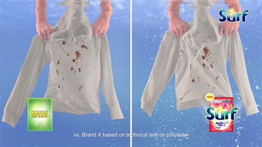 Kung need labhan agad, gumamit ng NEW Surf Active Clean para instant white at instant bango! (whitens in as fast as 1.5 mins., based on internal technical test on cotton after 1 wash, results may vary). ASC Ref Code U0034P072023S | Surf Philippines