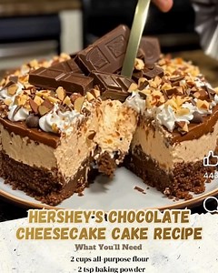 Hershey's Chocolate Cheesecake Cake Recipe | EAT ME, DRINK ME