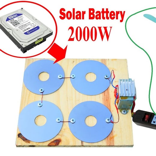 40K views · 228 reactions | I Turn A Broken Computer's Hard Drive Into A Free Solar Battery | Great DIY Idea | Facebook