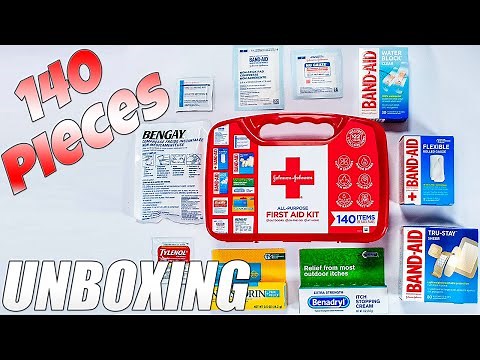 Johnson & Johnson All-Purpose Portable Compact First Aid Kit 140 Pieces Unboxing and Review
