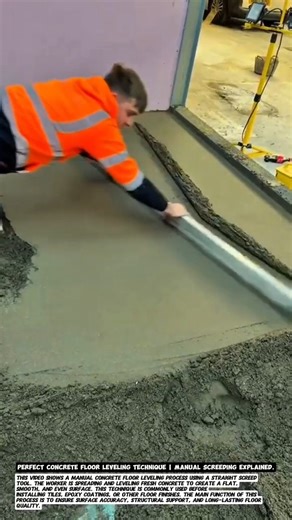 Perfect Concrete Floor Leveling Technique | Manual Screeding Explained.