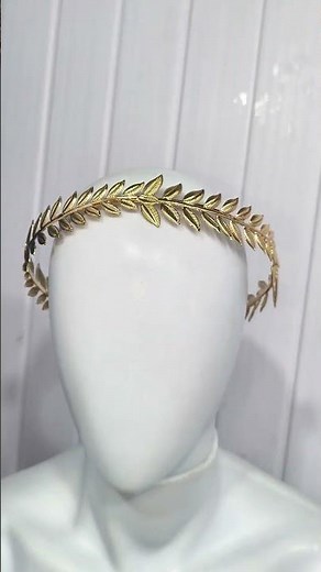 Coroa Grega Tiara Folhas de Louros Dourada pra Fantasia