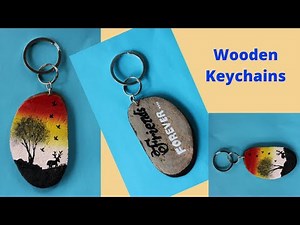 Keychain Diy Wood 😍😊|Wooden keychain Diy Crafts|